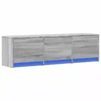 TV staliukas Televizoriaus spintelė su LED Pilkas Sonoma 140 x 34 x 40 cm