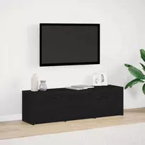 TV staliukas Televizoriaus spintelė su LED Juodas ąžuolas 140 x 34 x 40 cm