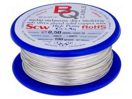 Silver plated copper wires | 0.7mm | 100g | 29m | -200÷800°C