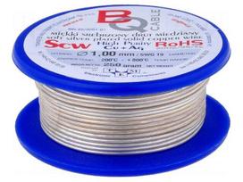 Silver plated copper wires | 1mm | 100g | 14m | -200÷800°C
