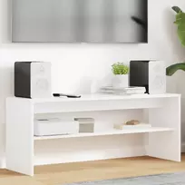 TV staliukas Televizoriaus spintelė 100 x 30 x 40 cm Balta Apdirbta mediena