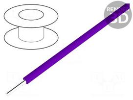 Wire | HookUp Wire Teflon | solid | Cu | 26AWG | violet | PTFE | 250V