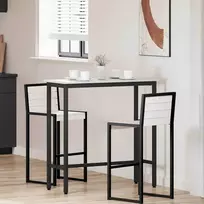 staliuku Balta 100 x 40 x 101 cm Inžinerinė mediena ir plienas