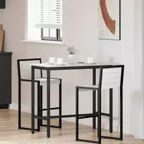 staliuku Balta 100 x 50 x 91 cm Inžinerinė mediena ir plienas