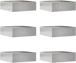 Vejo kraštas 6 pcs Sidabro 40 x 40 x 13 cm Nerūdijantis Plienas
