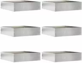 Vejo kraštas 6 pcs Sidabro 50 x 50 x 13 cm Nerūdijantis Plienas