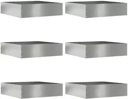 Vejo kraštas 6 pcs Sidabro 50 x 50 x 13 cm Cinkuota plienas