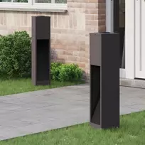 Saulės LED takų šviestuvas 2 pcs Juoda Šaltai valcuotas plienas