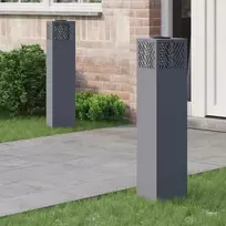 Saulės LED šaligatvio šviesa 2 pcs Antracitas