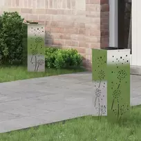 Saulės LED šaligatvio šviesa 2 pcs Sidabro Nerūdijantis Plienas