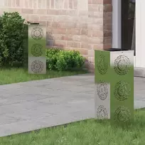 Saulės LED šaligatvio šviesa 2 pcs Sidabro Nerūdijantis Plienas