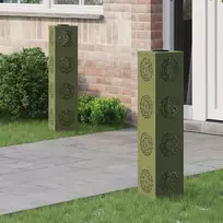 Saulės LED šaligatvio šviesa 2 pcs Alyvuogių žalia