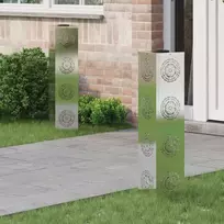 Saulės LED šaligatvio šviesa 2 pcs Sidabro Nerūdijantis Plienas