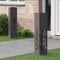 Saulės LED šaligatvio šviesa 2 pcs Juoda