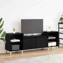 TV staliukas Televizoriaus spintelė Juodas ąžuolas 160 x 35 x 55 cm