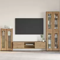 Kabalas su lentyna FLORIN Amatininkų ąžuolas 55,5 x 29 x 100 cm