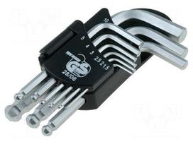 Key set | hexagon keys | Chrom-vanadium steel | Pcs: 9