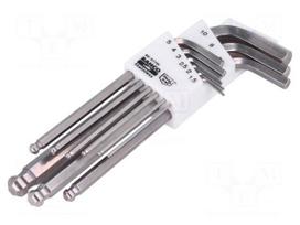 Key set | hexagon keys | stainless steel | Pcs: 9
