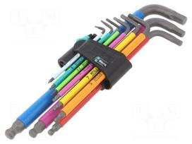 Key set | Hex-Plus hexagon keys,spherical | steel | Pcs: 9