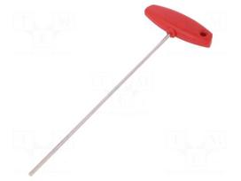 Key | hexagon keys | HEX 3mm | Overall len: 126mm | Kind of handle: T
