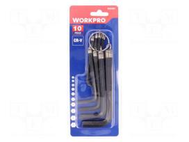 Key set | hexagon keys | Chrom-vanadium steel | Pcs: 10