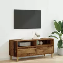 TV staliukas Televizoriaus spintelė Senovinis medis 100 x 34,5 x 44,5 cm
