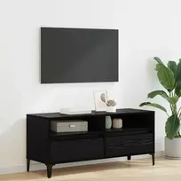 TV staliukas Televizoriaus spintelė Juodas ąžuolas 100 x 34,5 x 44,5 cm