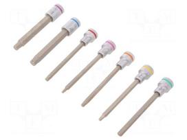 Key set | socket spanner | Chrom-vanadium steel | Pcs: 7