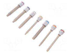 Key set | socket spanner | Chrom-vanadium steel | Pcs: 7