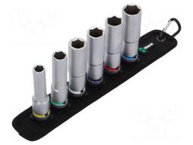 Key set | hex socket,socket spanner | Pcs: 6 | Mounting: 1/2" | 83mm
