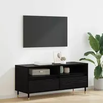 TV staliukas Televizoriaus spintelė Juodas ąžuolas 100 x 34,5 x 44,5 cm