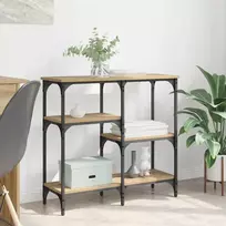 Konsolinis stalas su lentyna Amatininkų ąžuolas 80 x 29 x 75 cm