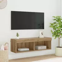 TV staliukas TV sieninė spintelė su LED Amatininkų ąžuolas 100 x 30 x 30 cm
