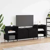 TV staliukas Televizoriaus spintelė Juodas ąžuolas 160 x 35 x 55 cm