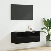 TV staliukas TV sieninė spintelė Juodas ąžuolas 80 x 30 x 30 cm