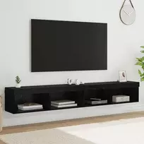 TV staliukas TV spintelių komplektas 2 pcs Juodas ąžuolas 100 x 30 x 30 cm