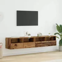 TV staliukas TV sieniniai spintelės 2 pcs Senovinis medis 80 x 30 x 30 cm