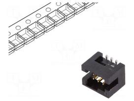Socket | IDC | Minitek127 | male | PIN: 6 | vertical | 1.27mm | SMT | on PCBs