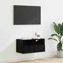 TV staliukas TV sieninė spintelė Juodas ąžuolas 60 x 30 x 30 cm