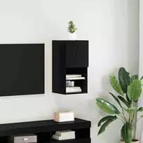 TV staliukas Sieninis televizoriaus stovas Juodas ąžuolas 30,5 x 30 x 60 cm