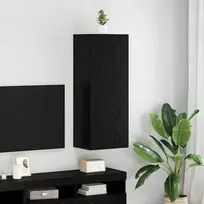 TV staliukas TV sieninė spintelė Juodas ąžuolas 40,5 x 30 x 102 cm