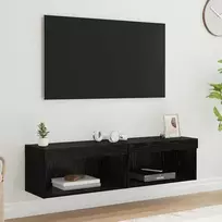TV staliukas TV spintelių komplektas 2 pcs Juodas ąžuolas 60 x 30 x 30 cm