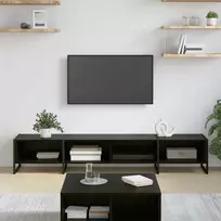 TV staliukas Televizoriaus spintelė Juodas ąžuolas 170.5 x 36 x 30.5 cm