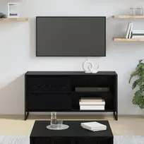 TV staliukas Televizoriaus spintelė Juodas ąžuolas 100 x 36 x 49,5 cm