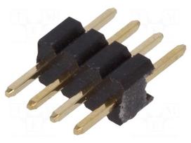 Pin header | pin strips | male | PIN: 4 | straight | 1.27mm | THT | 1x4