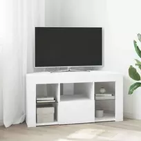 TV staliukas Kampinė LED televizoriaus spinta Balta 100 x 40 x 50 cm