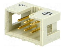 Socket | IDC | male | PIN: 6 | straight | THT | 2.54mm | Layout: 2x3