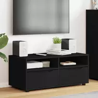 TV staliukas Televizoriaus spintelė Juoda 100 x 48 x 43 cm Apdirbta mediena