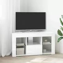 TV staliukas Kampinė LED televizoriaus spinta Aukšto blizgesio balta