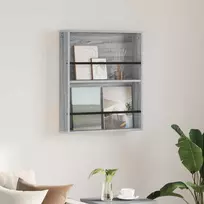 Žurnalų stovas Pilkas Sonoma 60 x 12 x 70 cm Apdirbta mediena